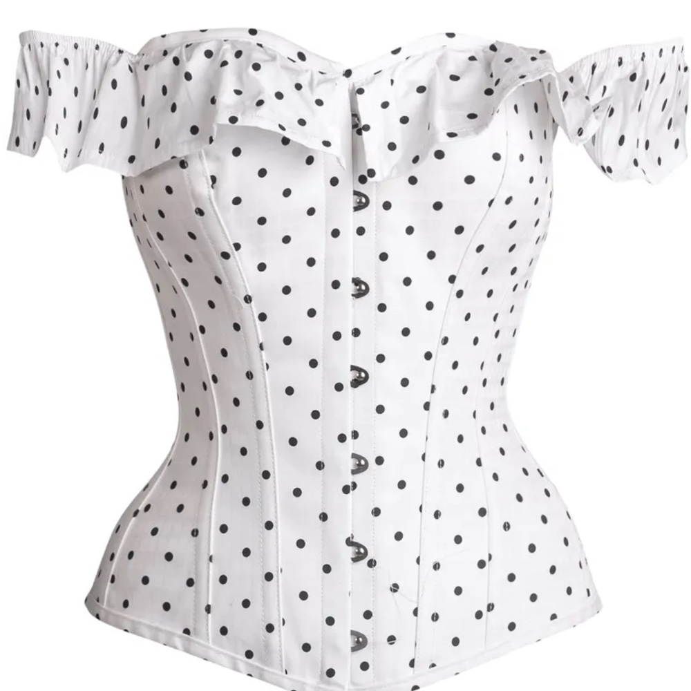 NEW Plus Polka Dot Off-Shoulder Corset Story